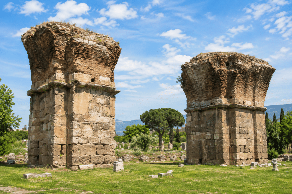 Ancient ruins in Philadelphia, one of the Seven Churches of Revelation in western Turkey