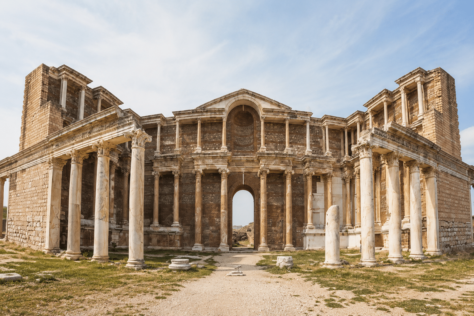 Ancient ruins in Sardis, one of the Seven Churches of Revelation in western Turkey